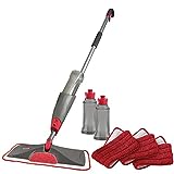 Rubbermaid Reveal Spray Microfiber Floor Cleaning Kit for Laminate & Hardwood Floors, Spray Mop with Reusable Washable Pads, Commercial